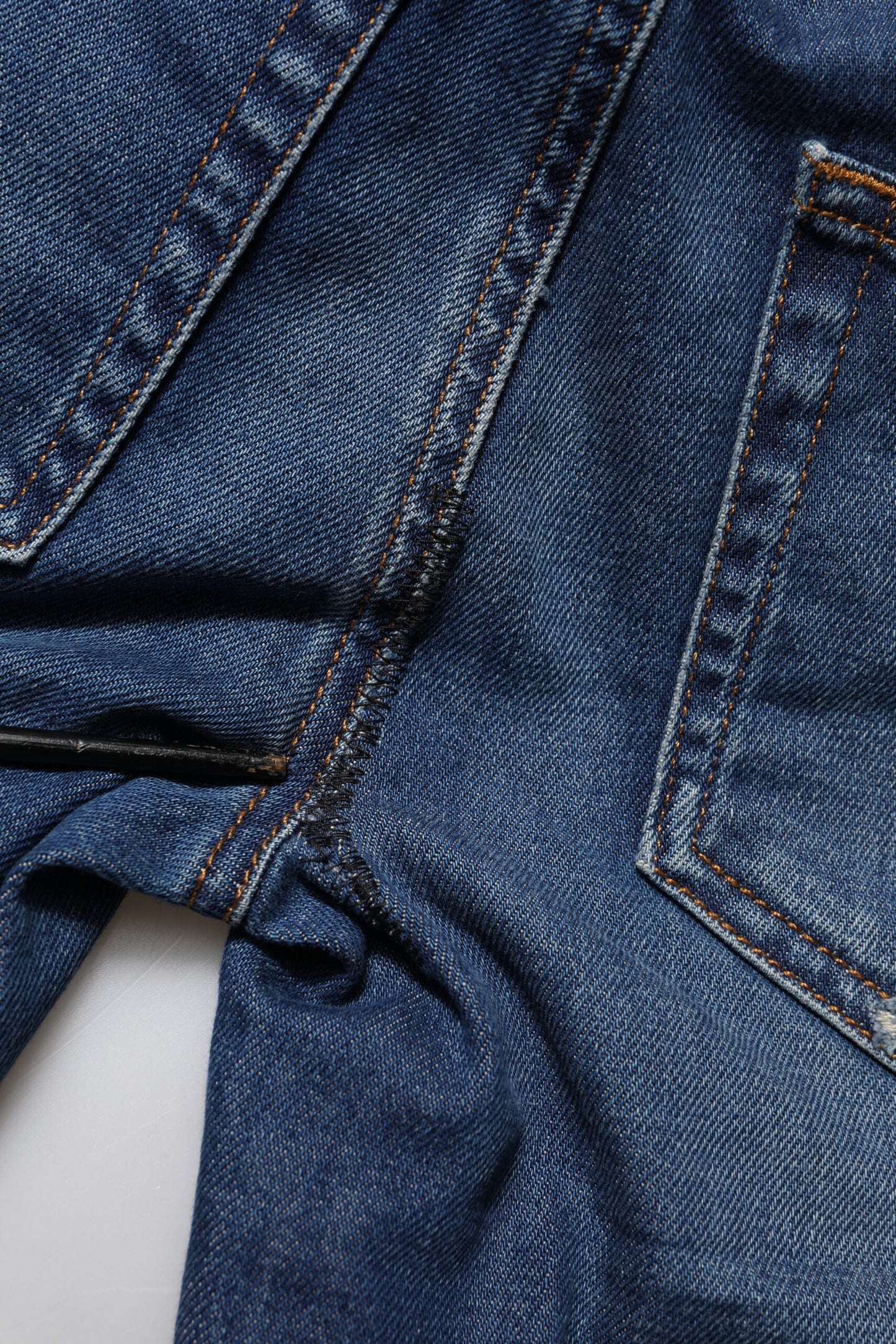 Dolce & Gabbana Blue Cotton Low Waist Skinny Denim Jeans