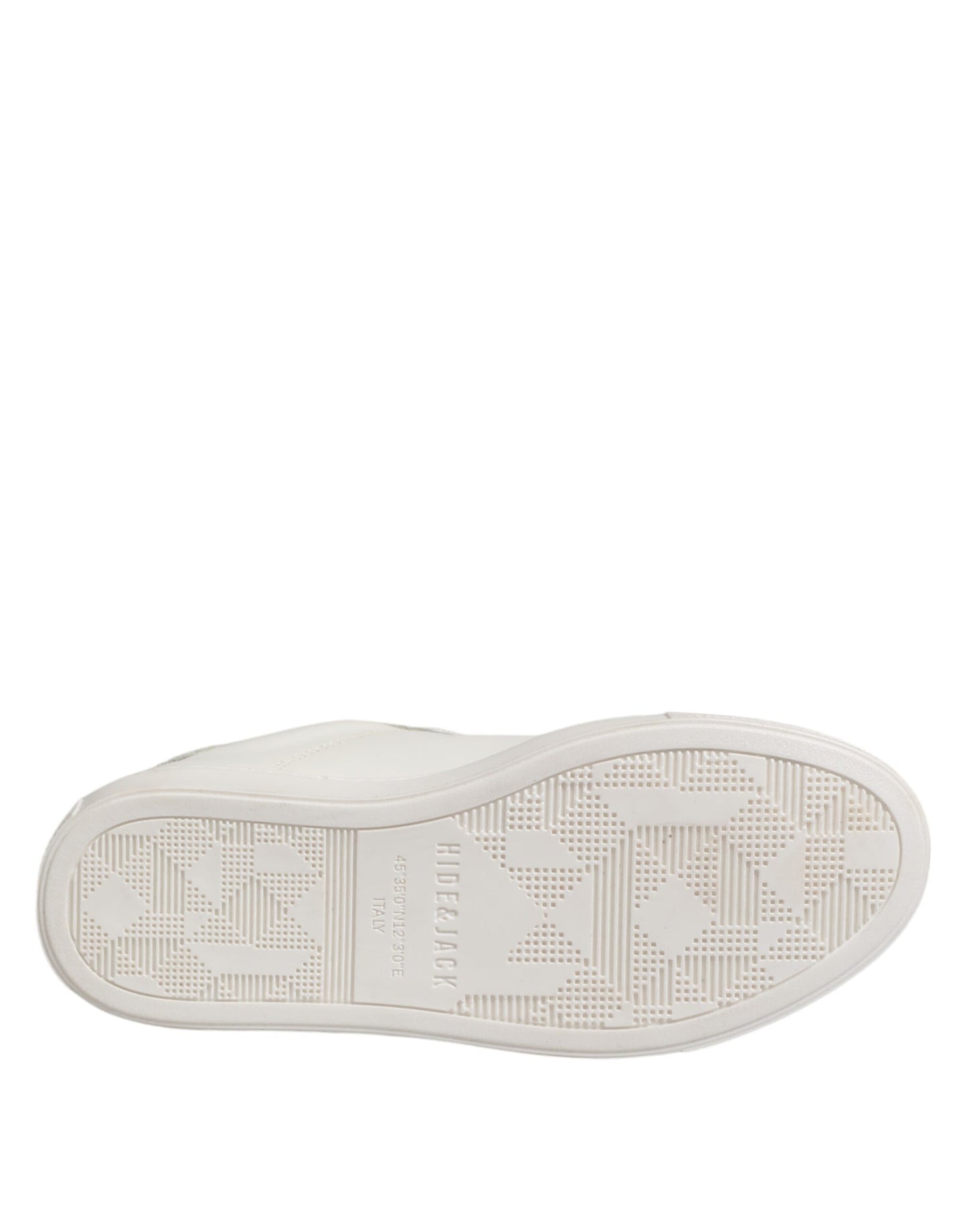 HIDE & JACK White Leather Low Top Lace Up Sneakers Shoes