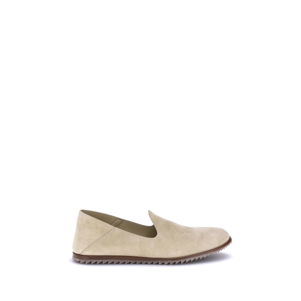 Pedro García Beige Calf Leather Bos Taurus Slip-On Loafers