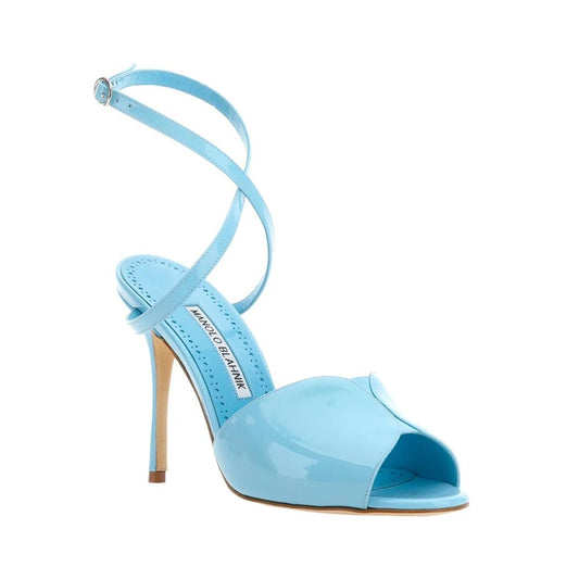 Manolo Blahnik Blue Calfskin Sandals