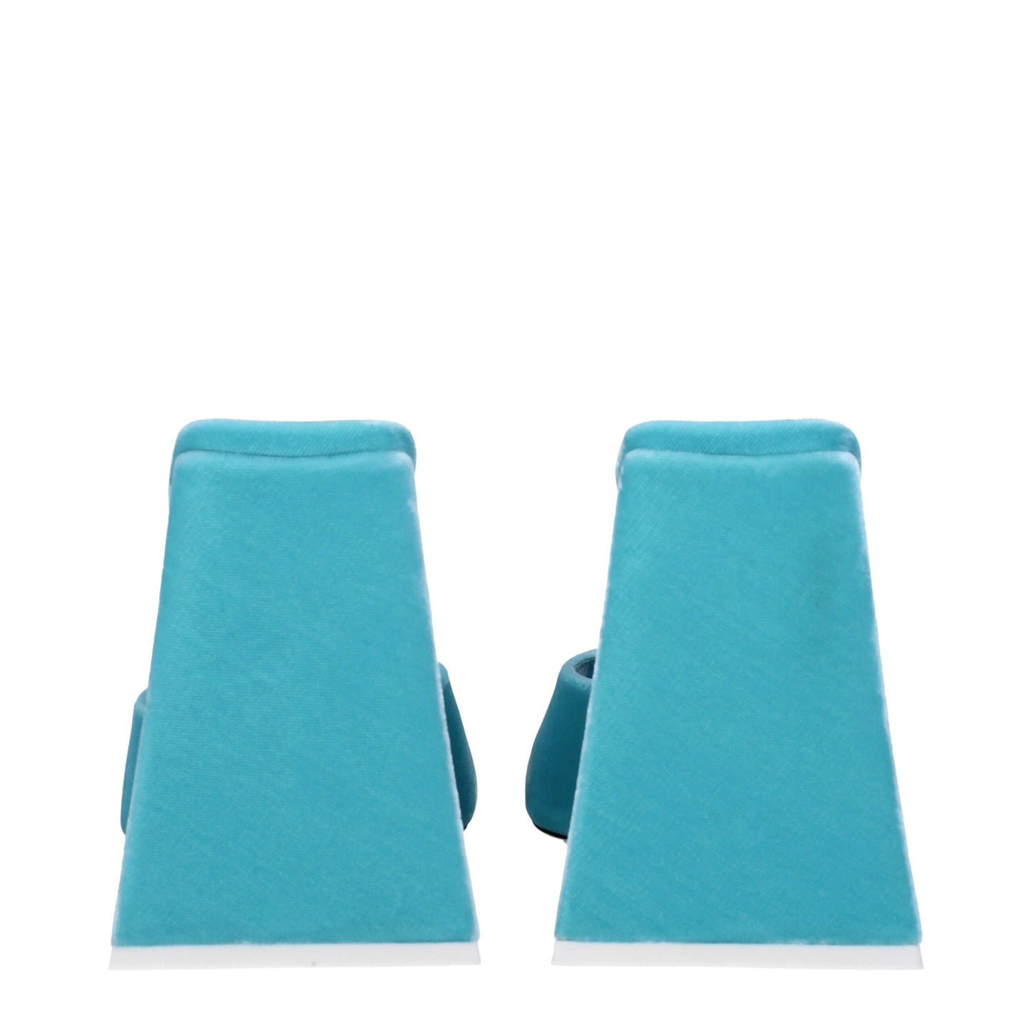 The Attico Light Blue Velvet Platform Sandals