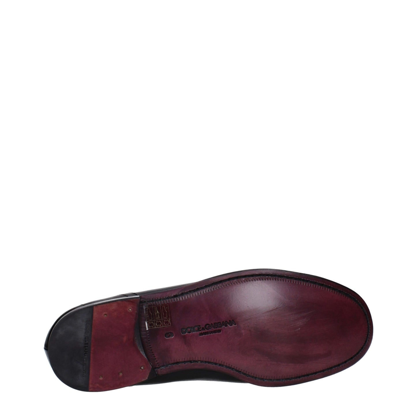 Dolce & Gabbana Black Leather Slip-On Loafers