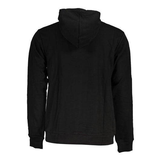 Fila Black Cotton Men Sweater with Hood