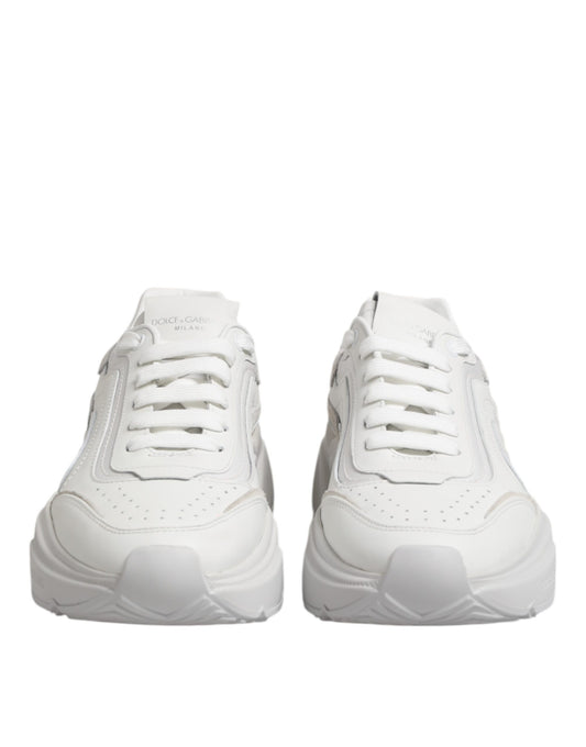 Dolce & Gabbana White Leather Daymaster Low Top Sneakers Shoes