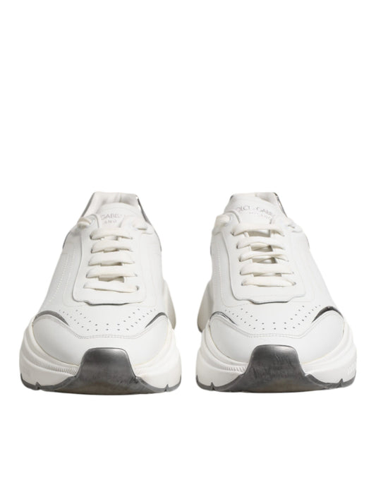 Dolce & Gabbana White Daymaster Leather Low Top Sneakers Shoes