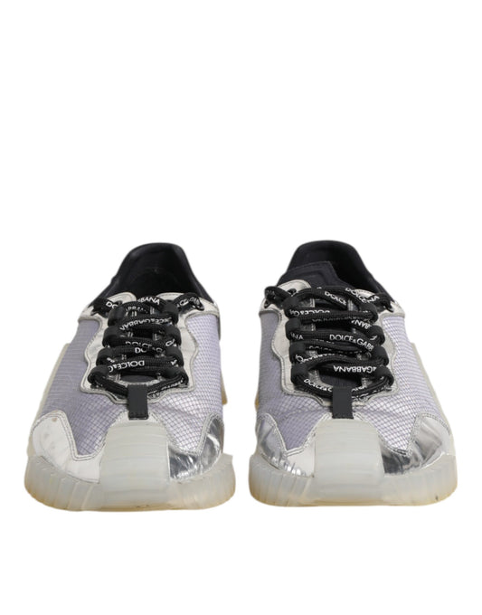 Dolce & Gabbana Black Silver NS1 Men Low Top Sneakers Shoes