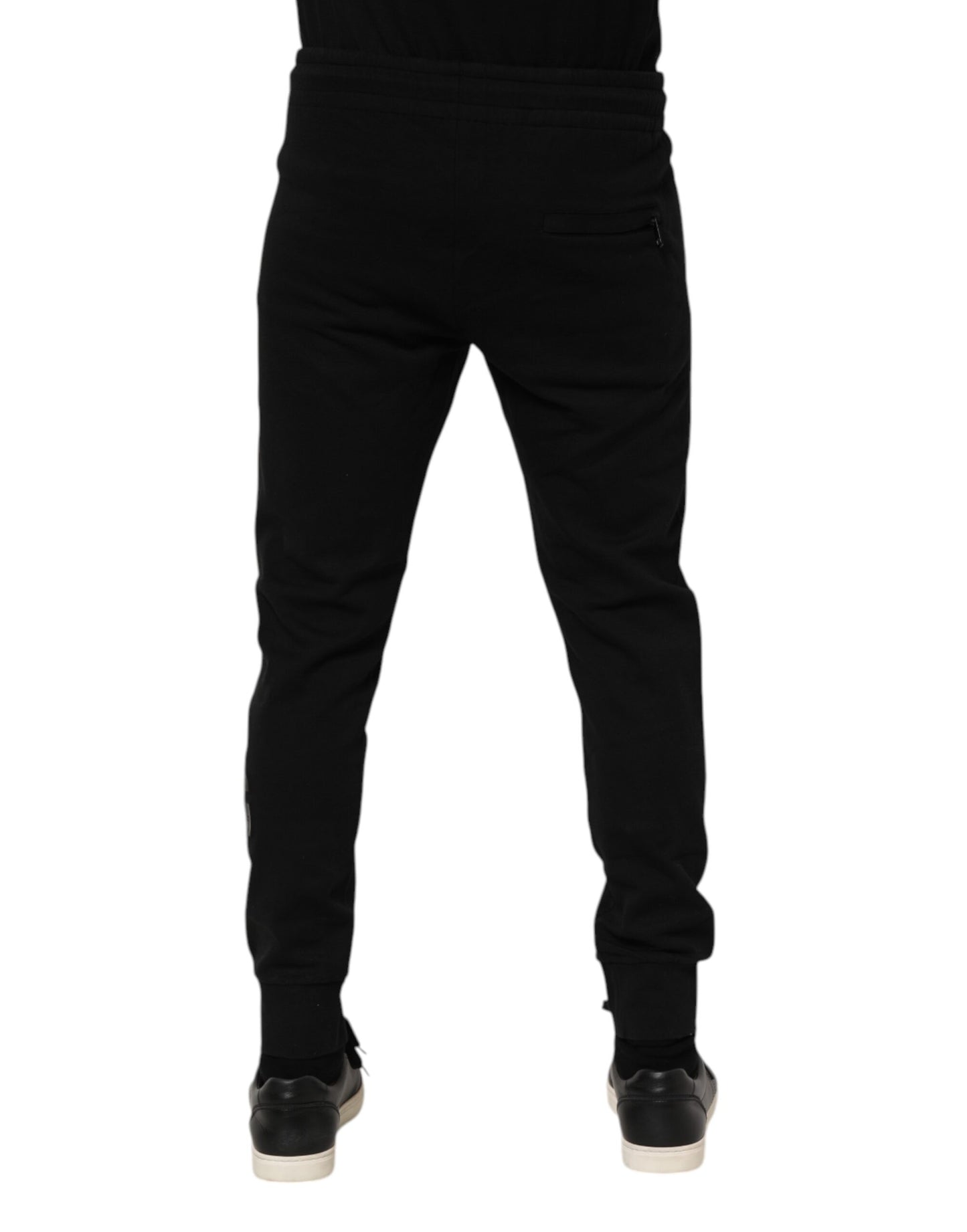 Dolce & Gabbana Black Cotton Jogger Jogging Men Trouser Pants