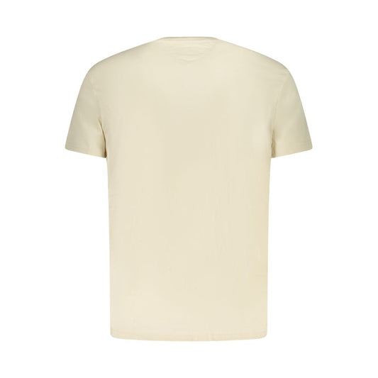 Tommy Hilfiger Beige Cotton Men T-Shirt