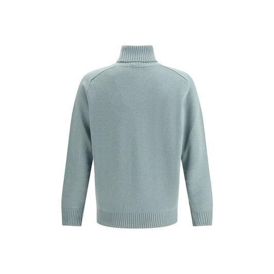 Brooksfield Green Fleece Wool Turtleneck