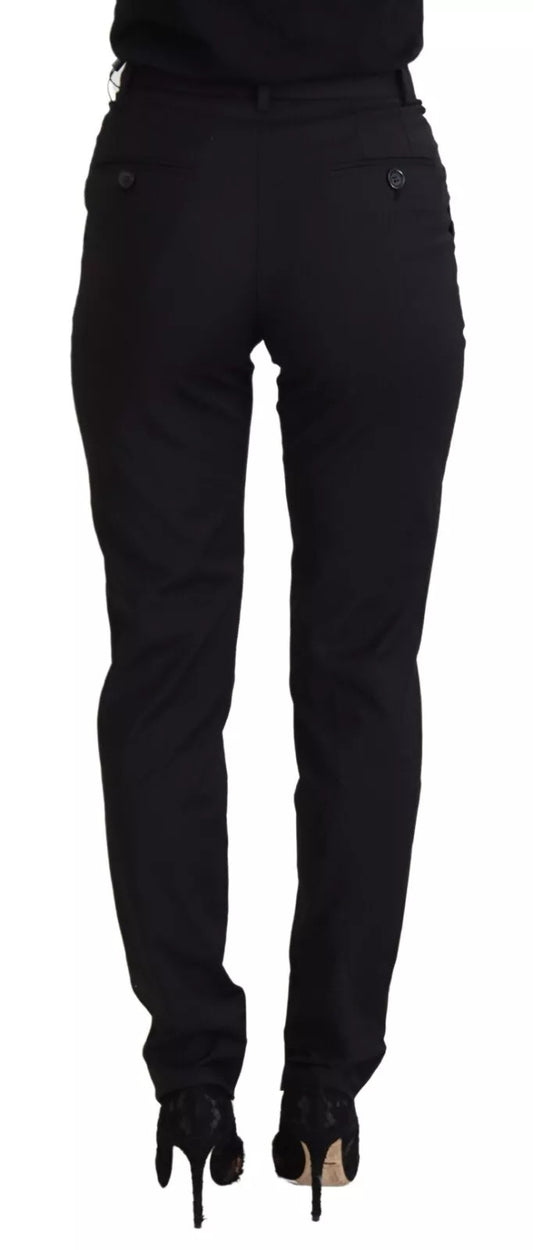 Dolce & Gabbana Black High Waist Skinny Trouser STAFF Pants