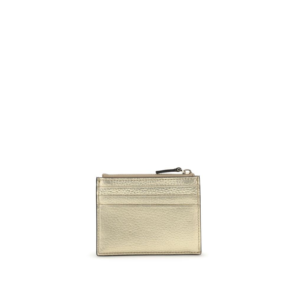 Valentino Garavani Gold Calf Leather Bos Taurus Wallet
