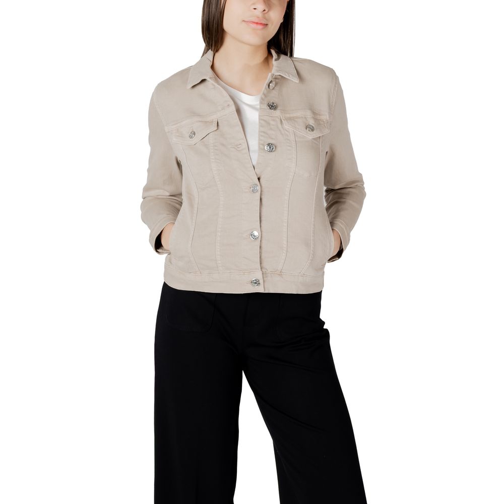 Street One Beige Cotton Denim Jacket