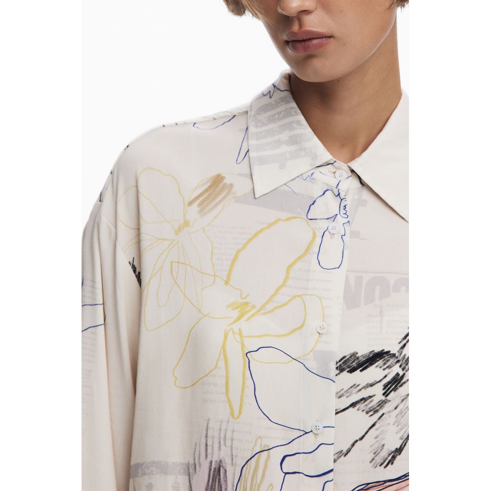 Desigual White Cotton Shirt