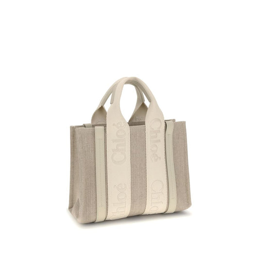 Chloé Beige Linen Handbag