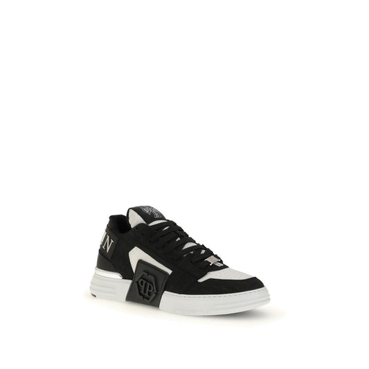 Philipp Plein Black Calf Leather Bos Taurus Low Top Sneakers