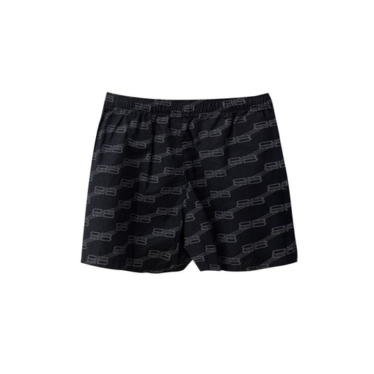 Balenciaga Black Cotton Bermuda Shorts