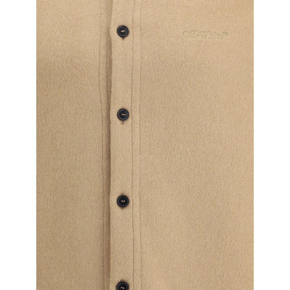 Off-White Beige Cashmere Dress Shirt