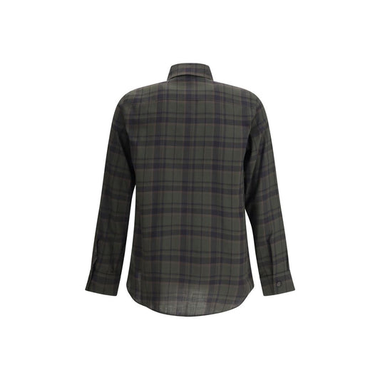 Saint Laurent Green Cotton Pattern Shirt