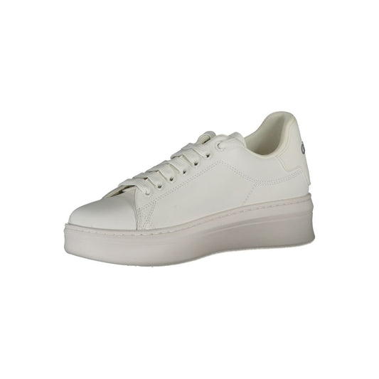 Gaelle Paris White Leather Sneaker