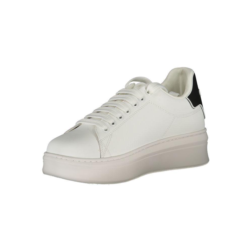 Gaelle Paris White Polyethylene Sneaker
