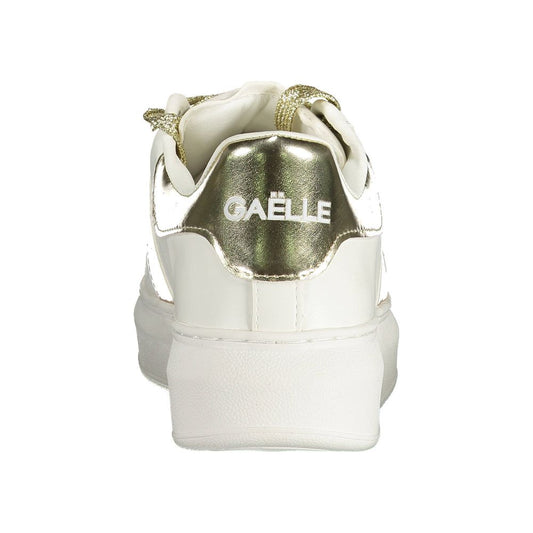Gaelle Paris White Polyethylene Sneaker