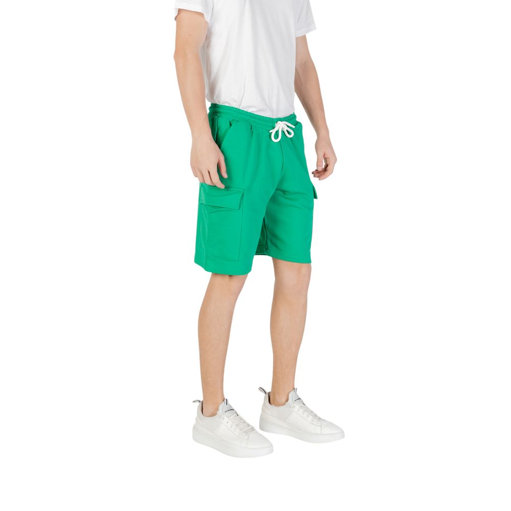 Icon Bicolor Cotton Bermuda Shorts