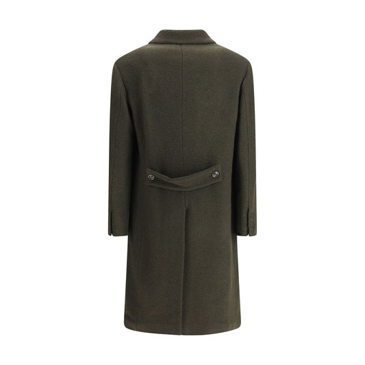 Cruna Green Fleece Wool Coat