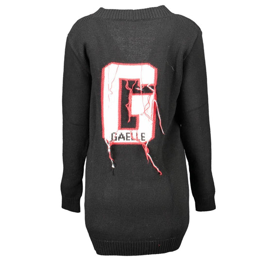 Gaelle Paris Black Acrylic Women Cardigan