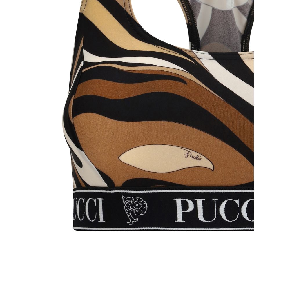 Emilio Pucci Multicolor Polyamide Sport Bra