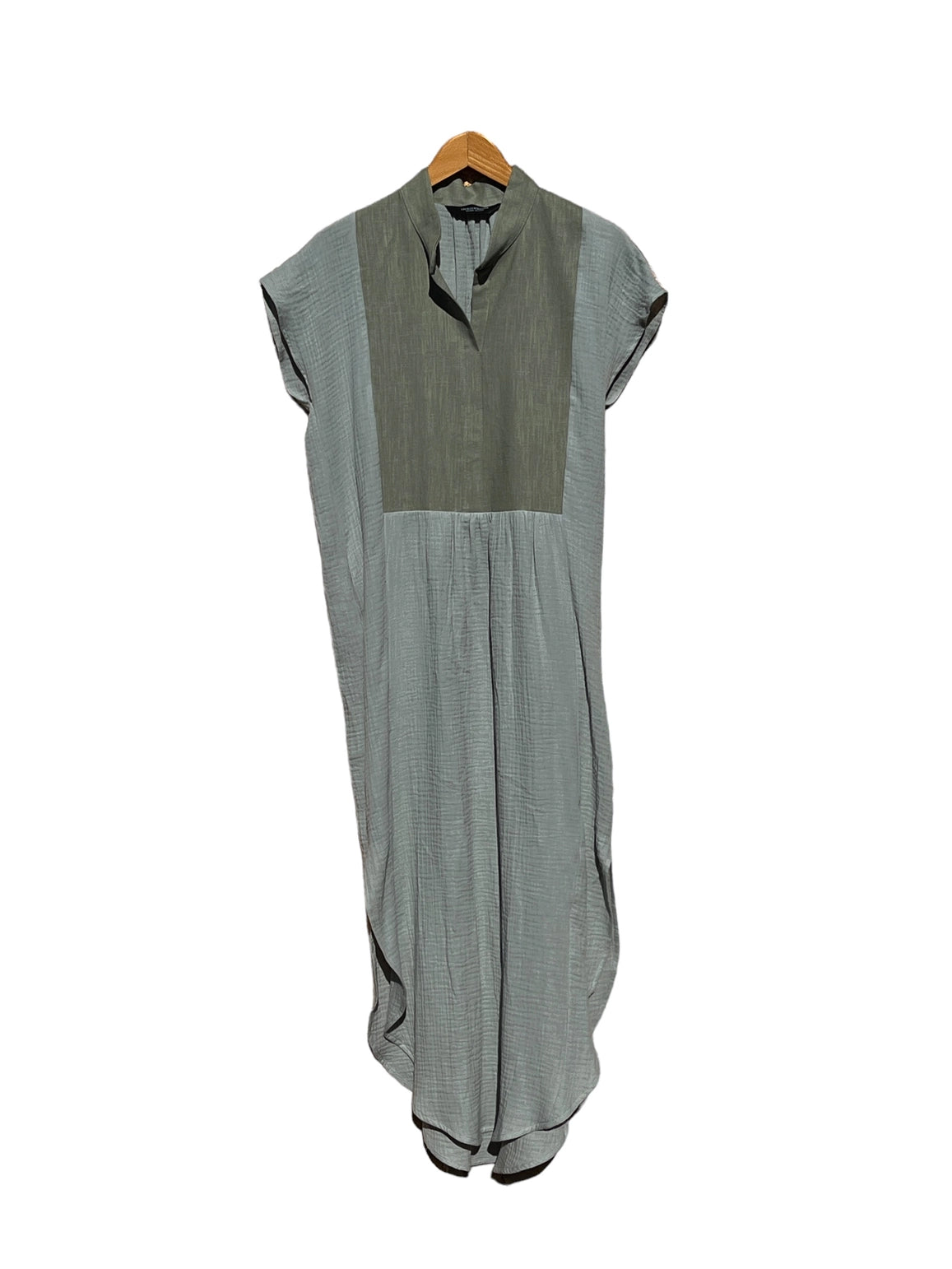 771 Nesprer Dress Beige Organic Cotton Gauze Blue