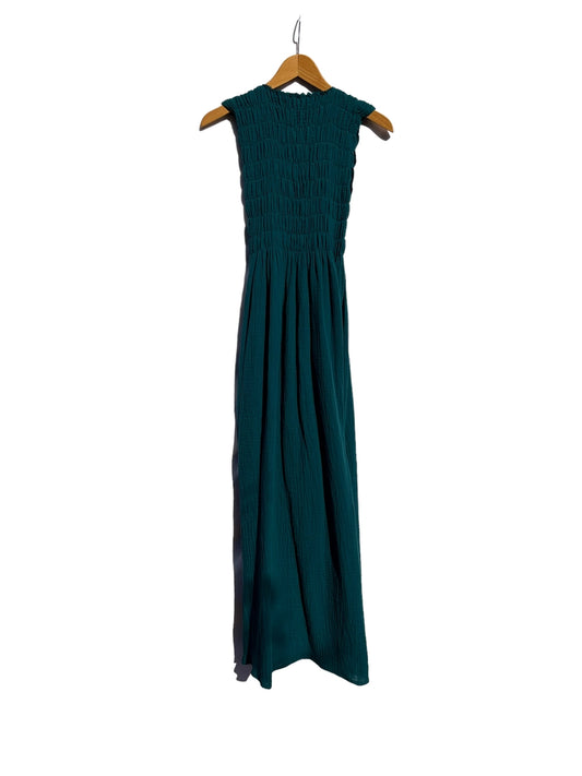 735 Alber Gathered Dress in Organic Cotton Muslin Dark henna