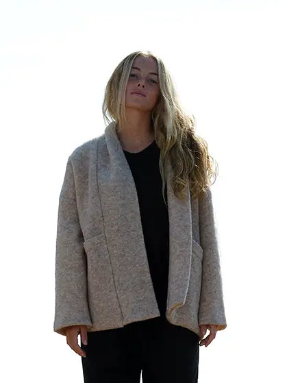 314 Bruc Jacket Organic Wool Blue