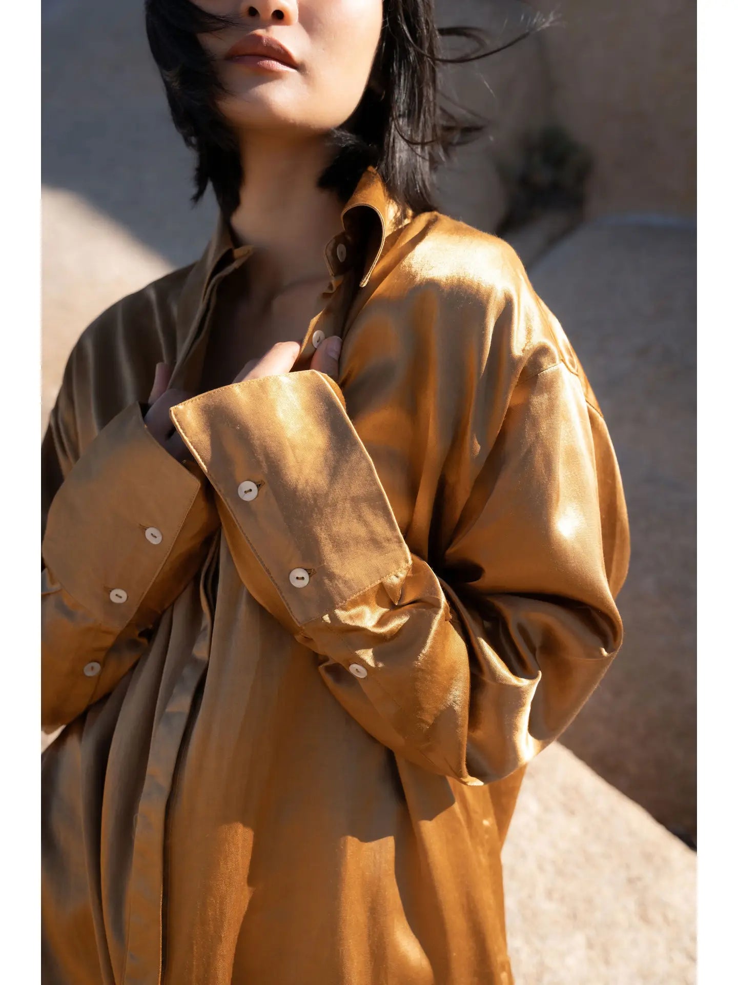 Forever My Muse Silk Shirt Dress