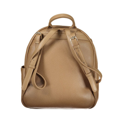 Mario Valentino Brown Polyurethane Women's Backpack