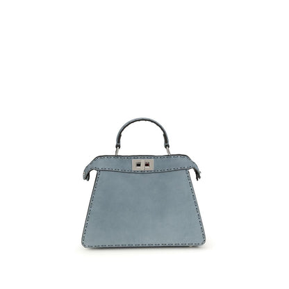 Fendi Blue Calf Leather Bos Taurus Handbag