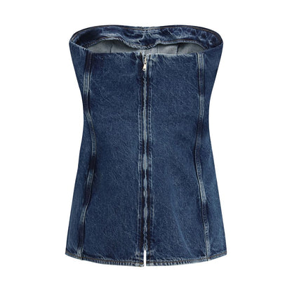 Agolde Blue Cotton Corset