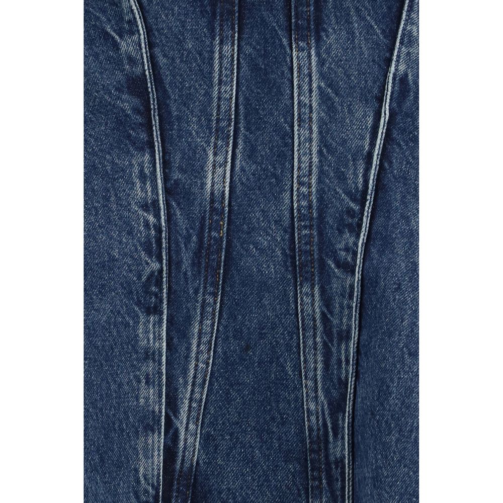 Agolde Blue Cotton Corset