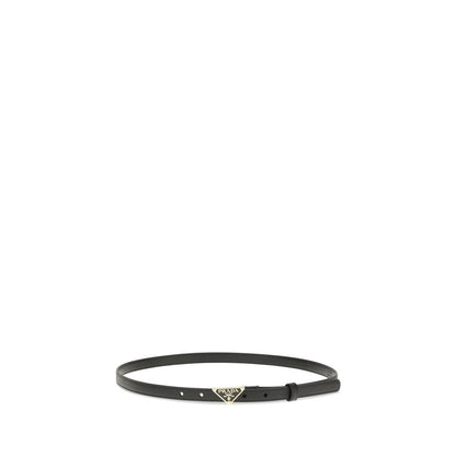 Prada Black Calf Leather Bos Taurus Regular Belt