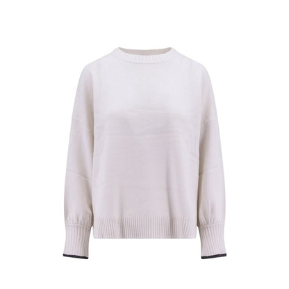 Brunello Cucinelli White Cashmere Sweater