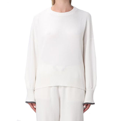 Brunello Cucinelli White Cashmere Sweater