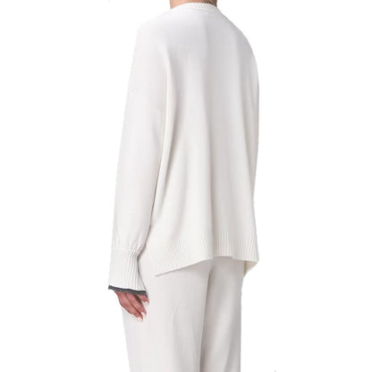 Brunello Cucinelli White Cashmere Sweater