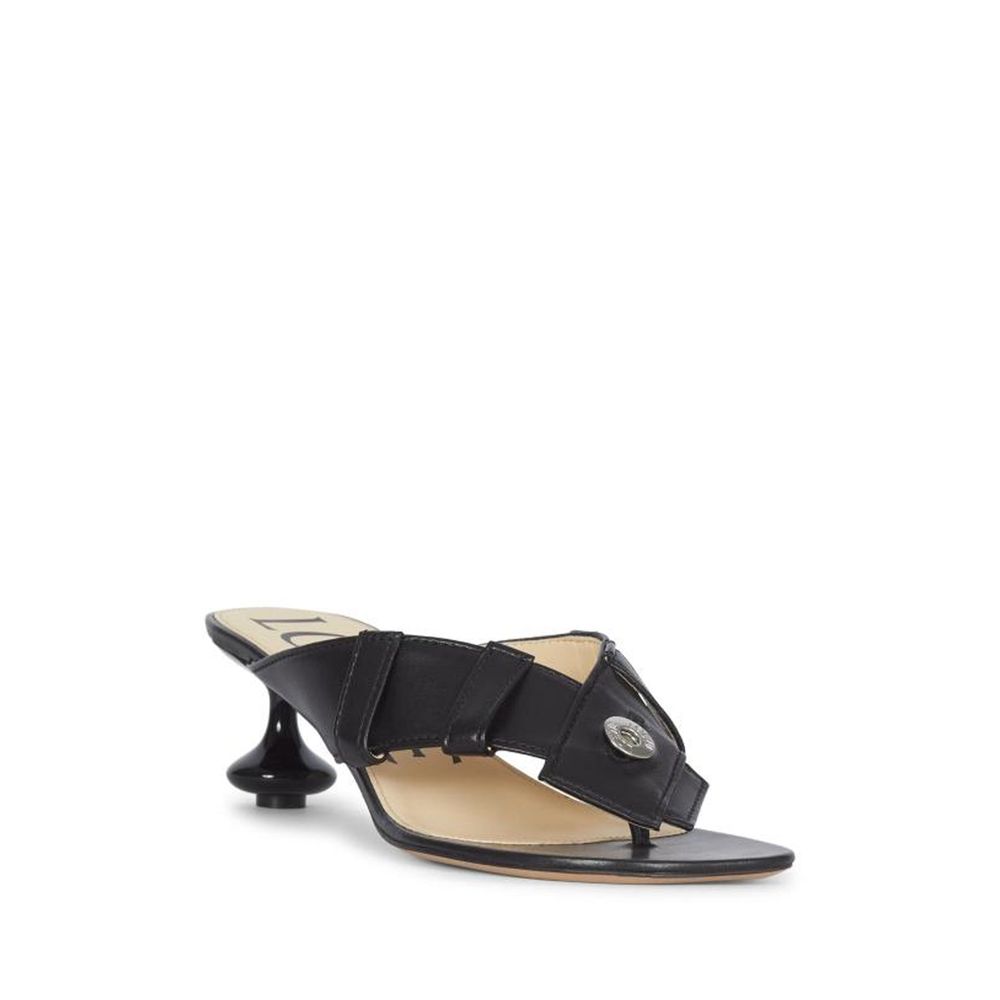 Loewe Black Lamb Leather Sandals