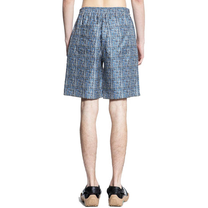Fendi Blue Silk Short And Mini Shorts