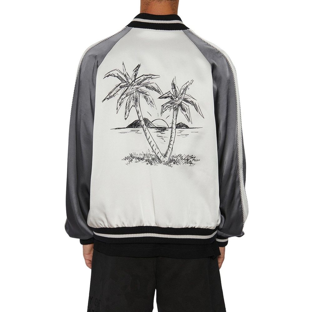 Palm Angels Gray Acetate Bomber
