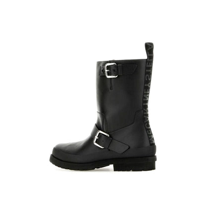 Stella McCartney Black Polyester Lace-Up Boots