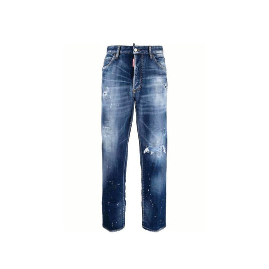 Dsquared² Blue Cotton Relaxed Fit Jeans