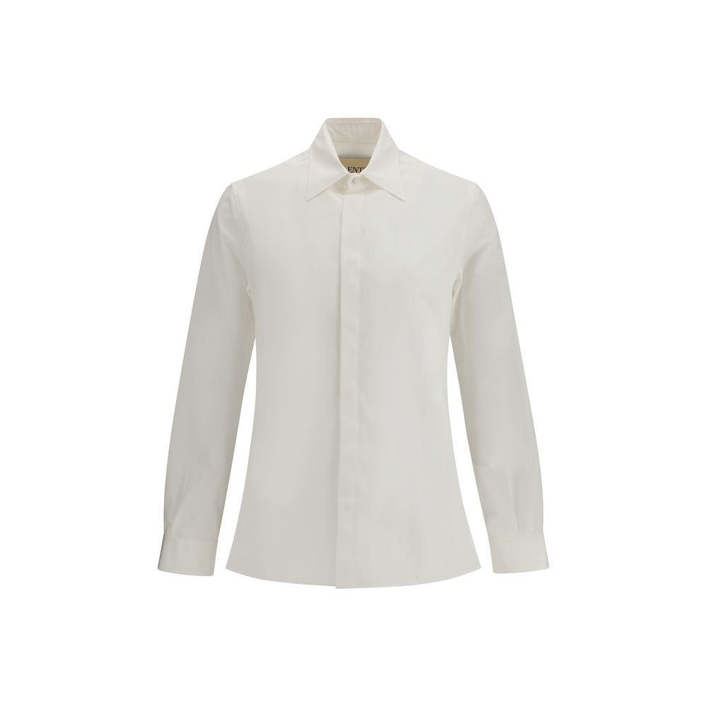 Valentino White Cotton Dress Shirt