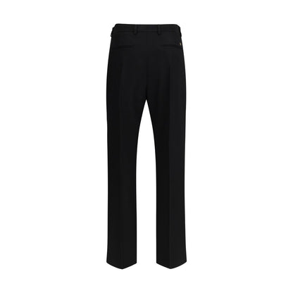 Valentino Black Fleece Wool Dress Pants