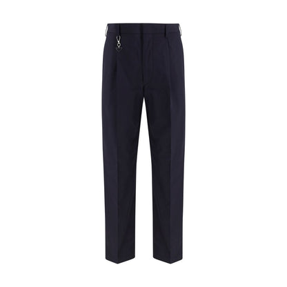 Prada Blue Cotton Casual Pants