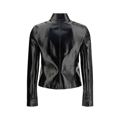 Courrèges Black Cotton Full-Length Jacket